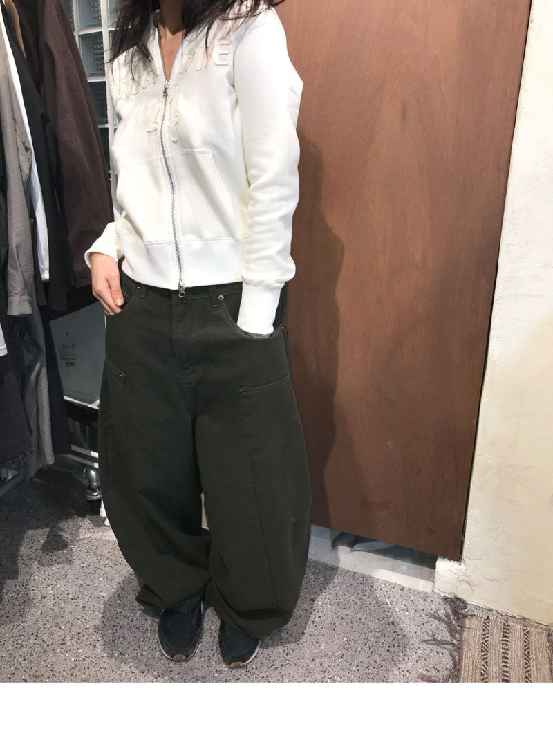 Negative small fit hood zip up 