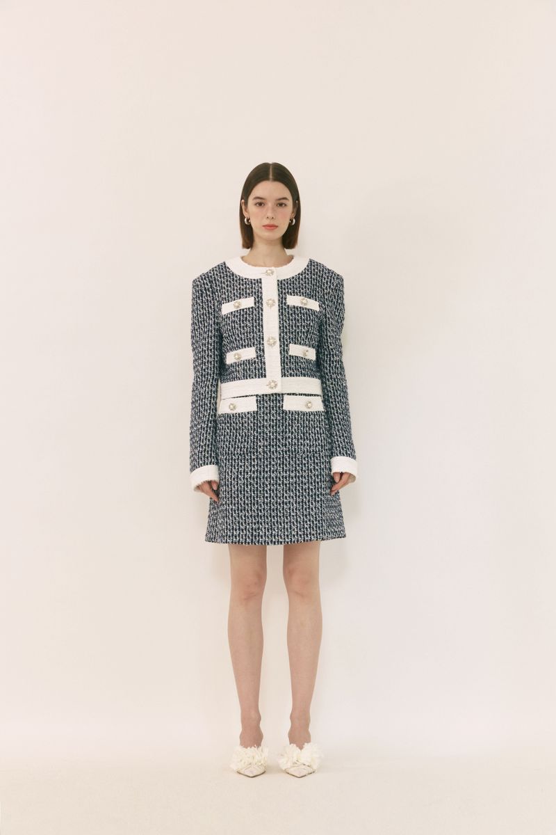 Colored tweed jacket