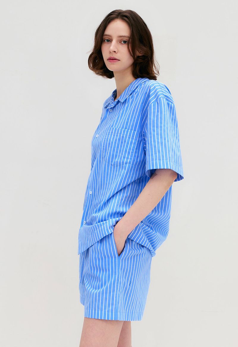 Stay Stripe Pajamas Short Set (3 Colors)