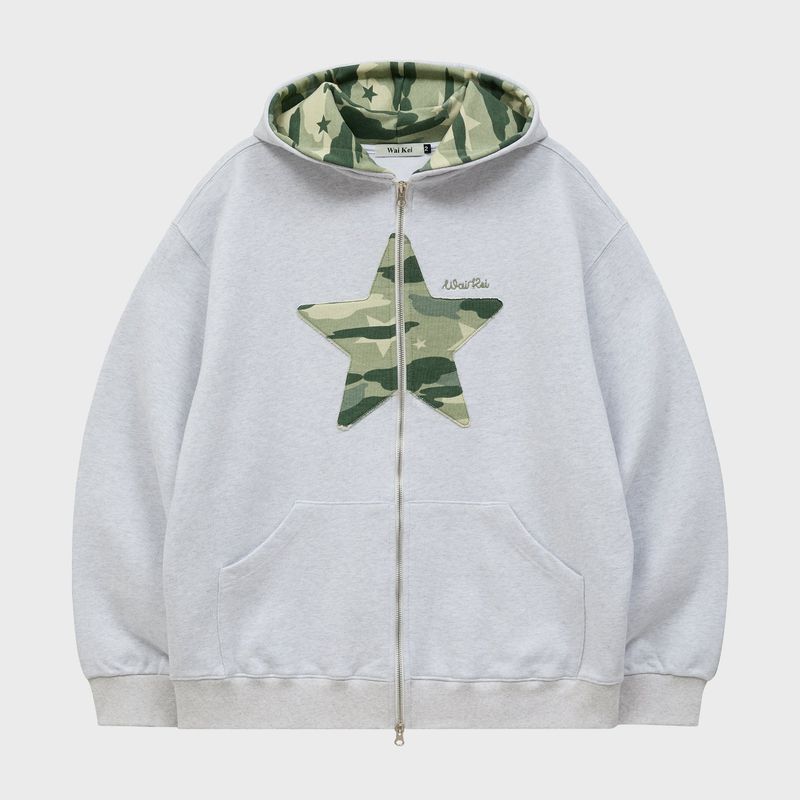 Big Star Applique Hood Zip Up