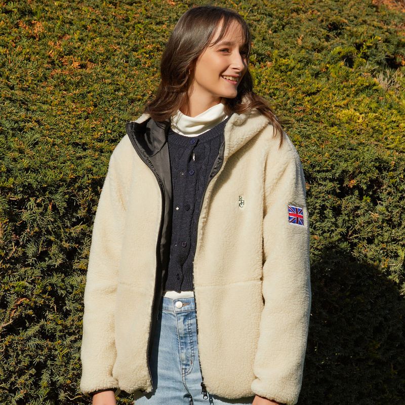 RCH fleece oversized Jacket ivory