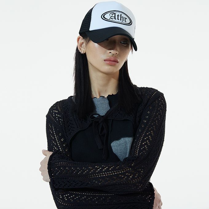ANDTHEOTHER(アンドジアザー)の「BLACK ATHR TRUCKER CAP(Hats)」