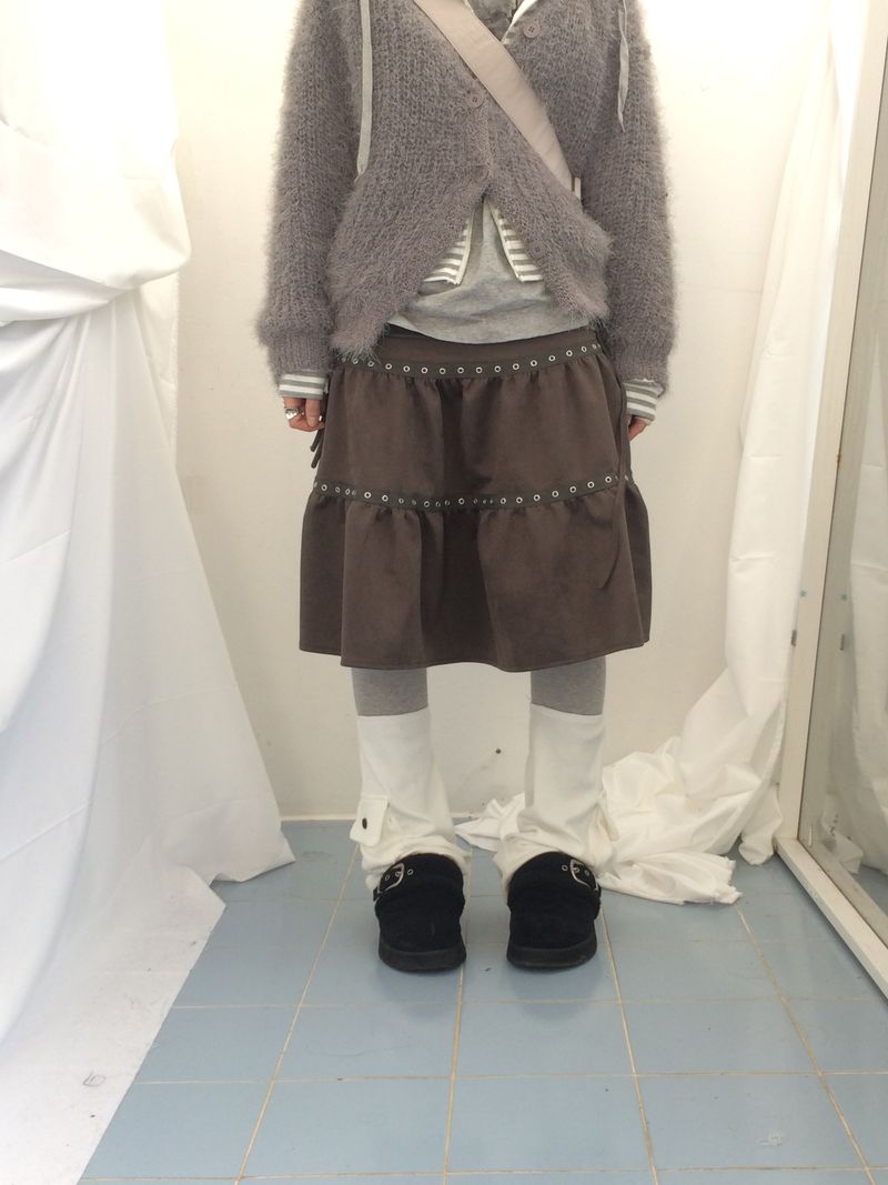 eyelet tier skirt