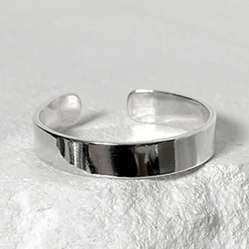 BLESSED BULLET（ブレスドブレット）の「SV925-None logo 4mm simple open ring_silver（Accessories）」