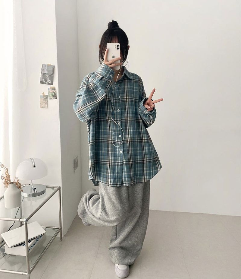 Lue Loose Fit Checkered Shirt