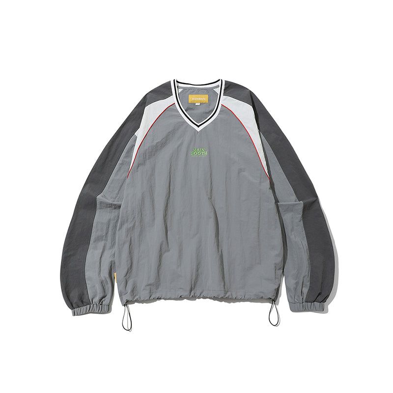 MAINBOOTH（メインブース）の「Run-up Nylon Warm Up Shirt(GRAY)（Tops）」