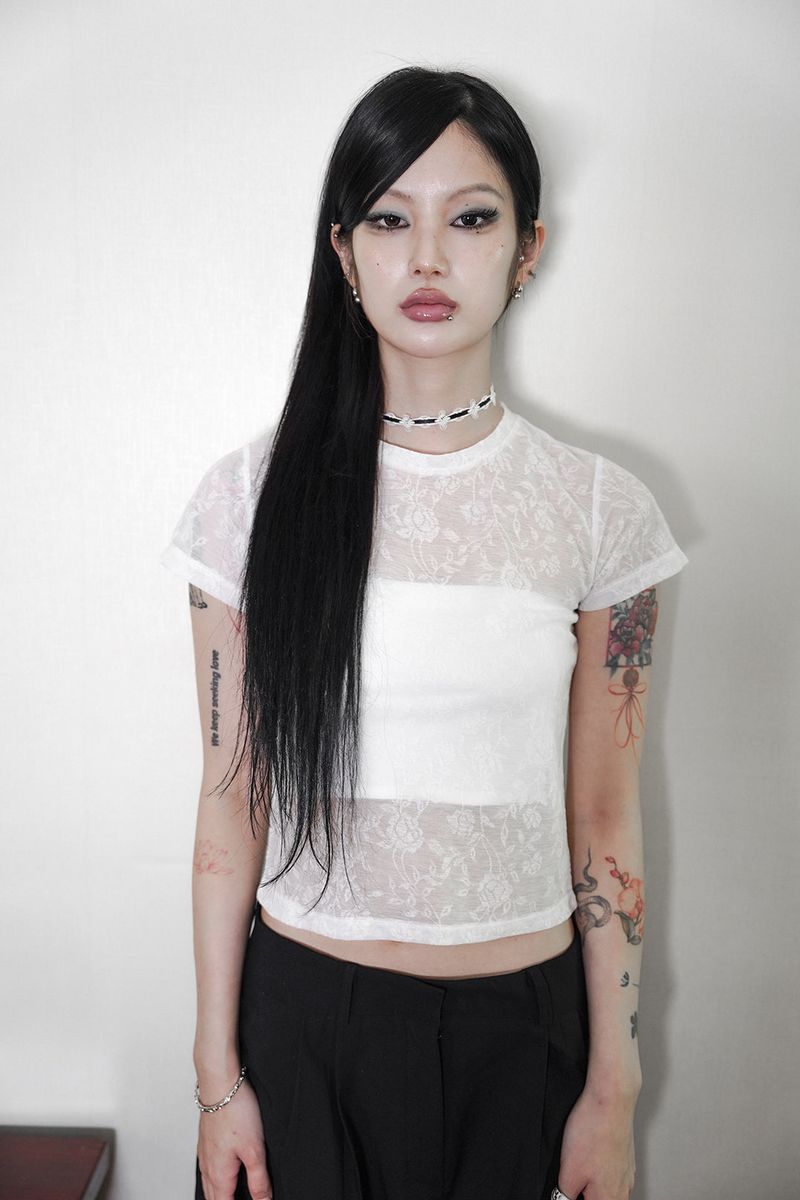 Me愛 - Mowol (暮月) choker (Black/White)