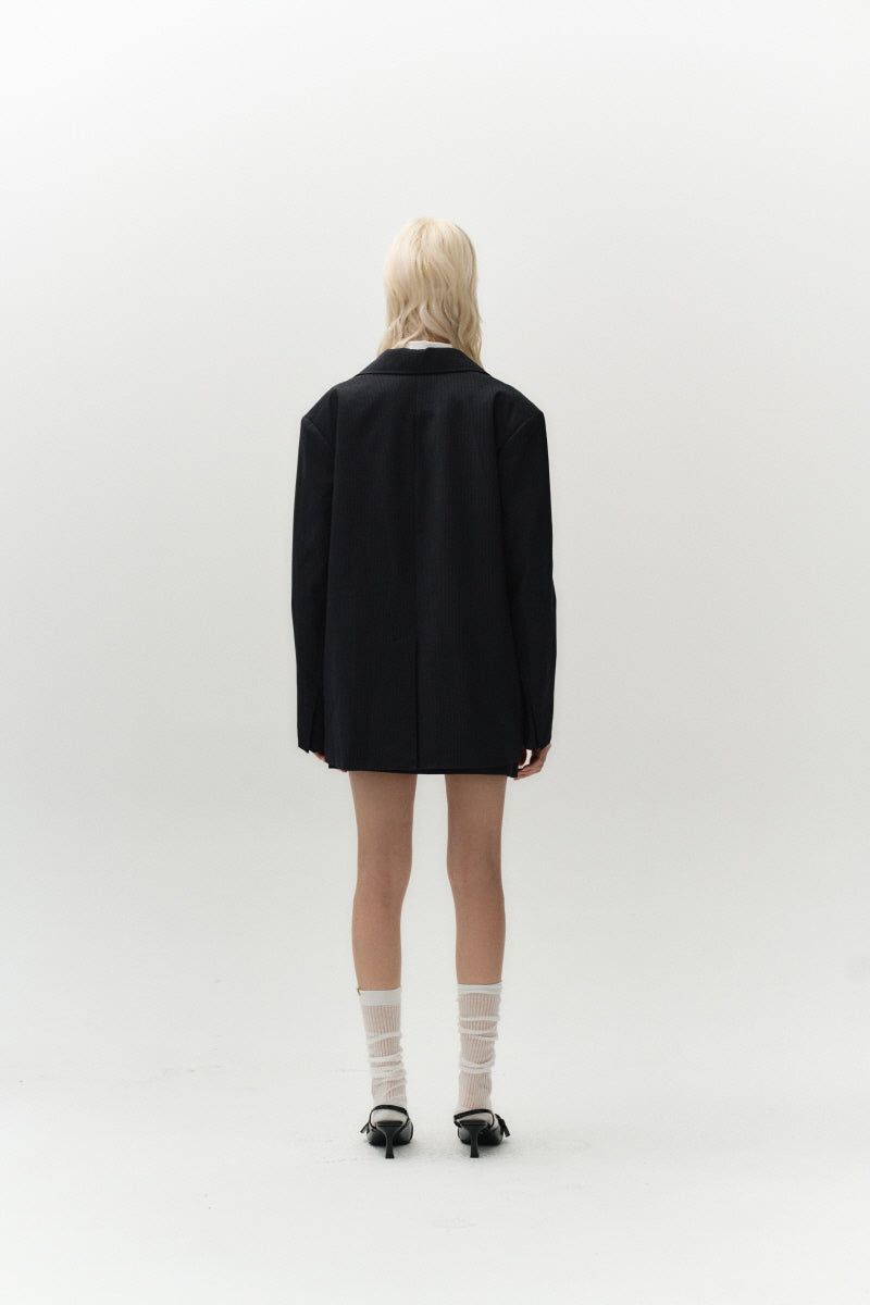 zip skirt (navy)