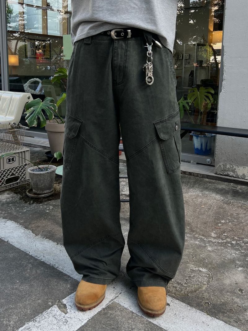Pigment Diagonal Seam Cargo Pants (3 Colors)