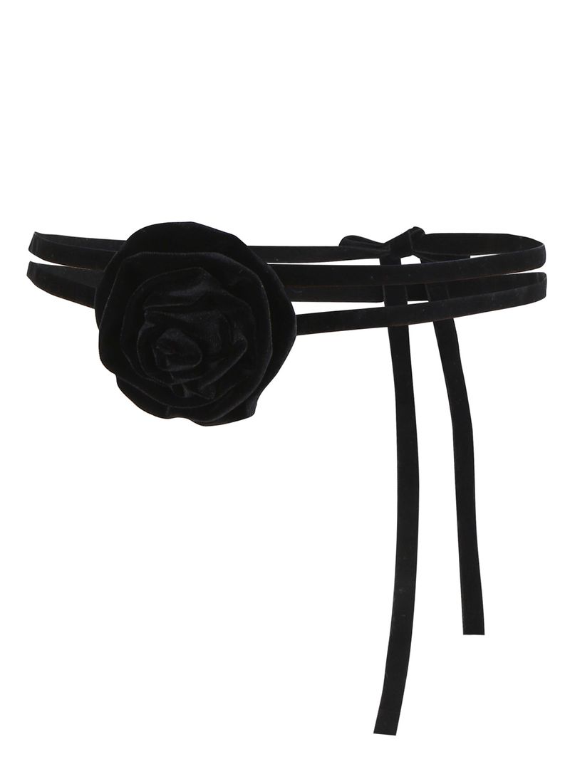 Rose Velvet Belt (Black)