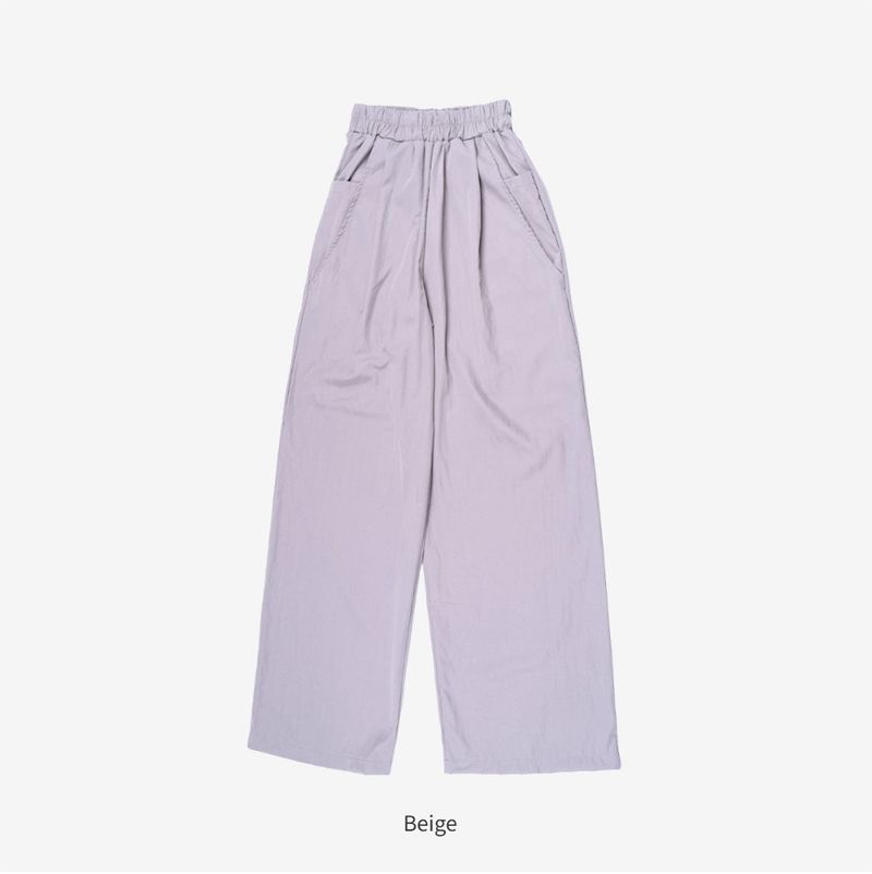 Bent Wide Pintuck Slacks