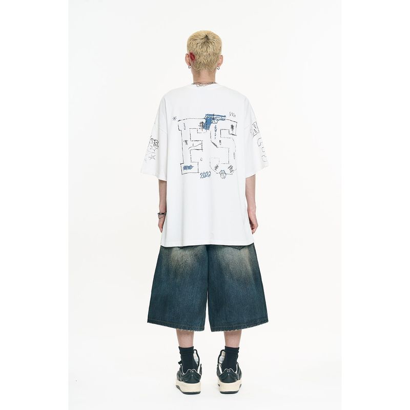 Doodle Pigment Short Sleeve - White