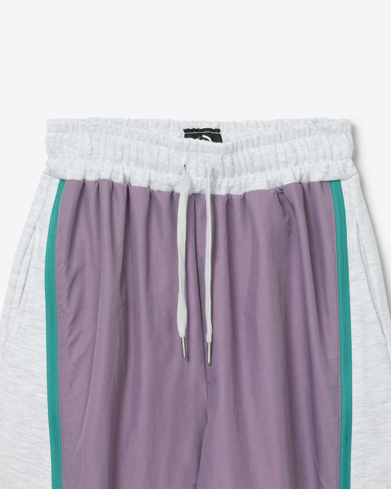 Calico set-up pants [ white melange ]