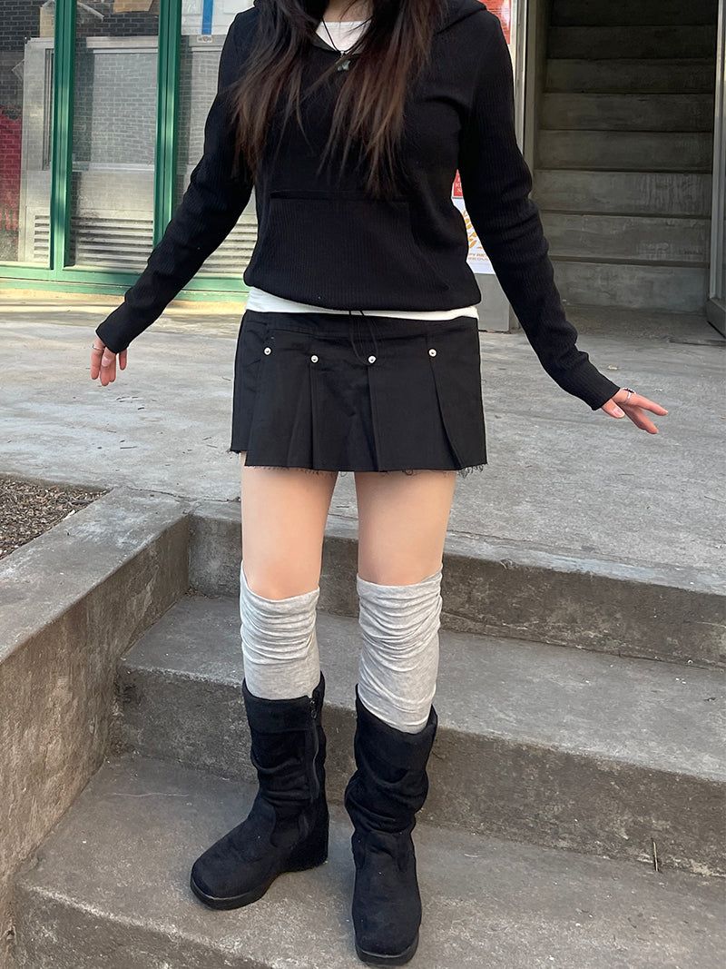 Mixed hooded sweatshirt.