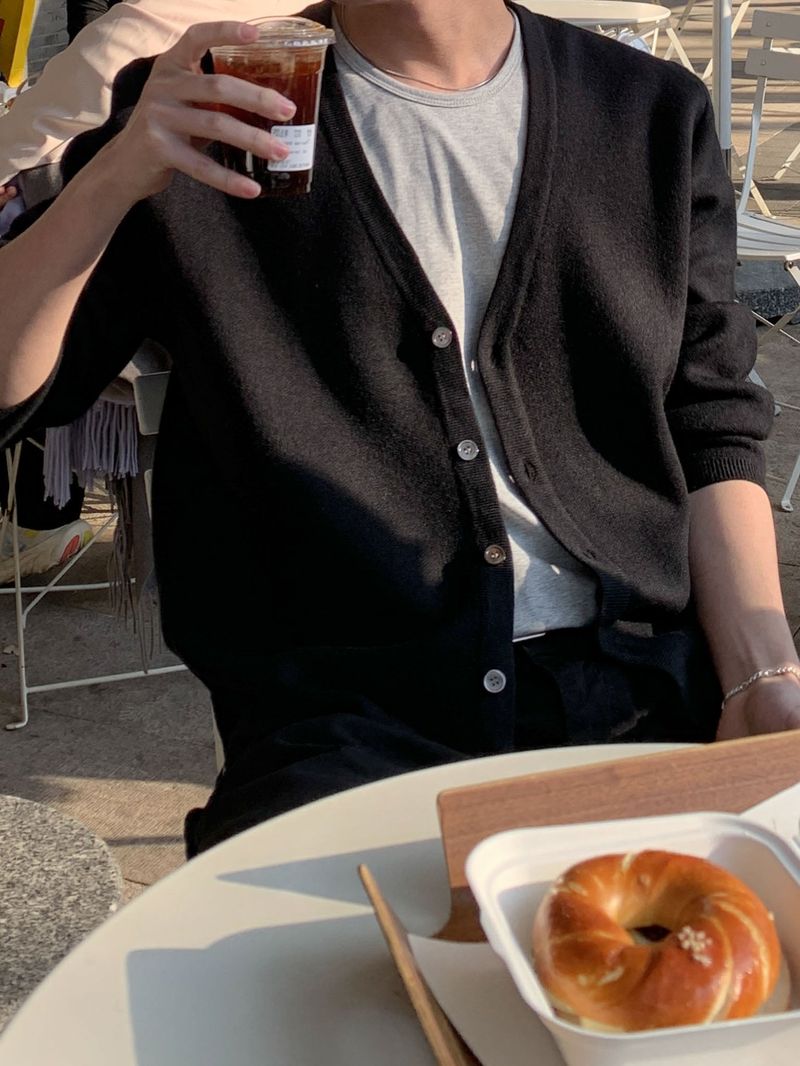 [Premium] Clean Wool Knit Cardigan