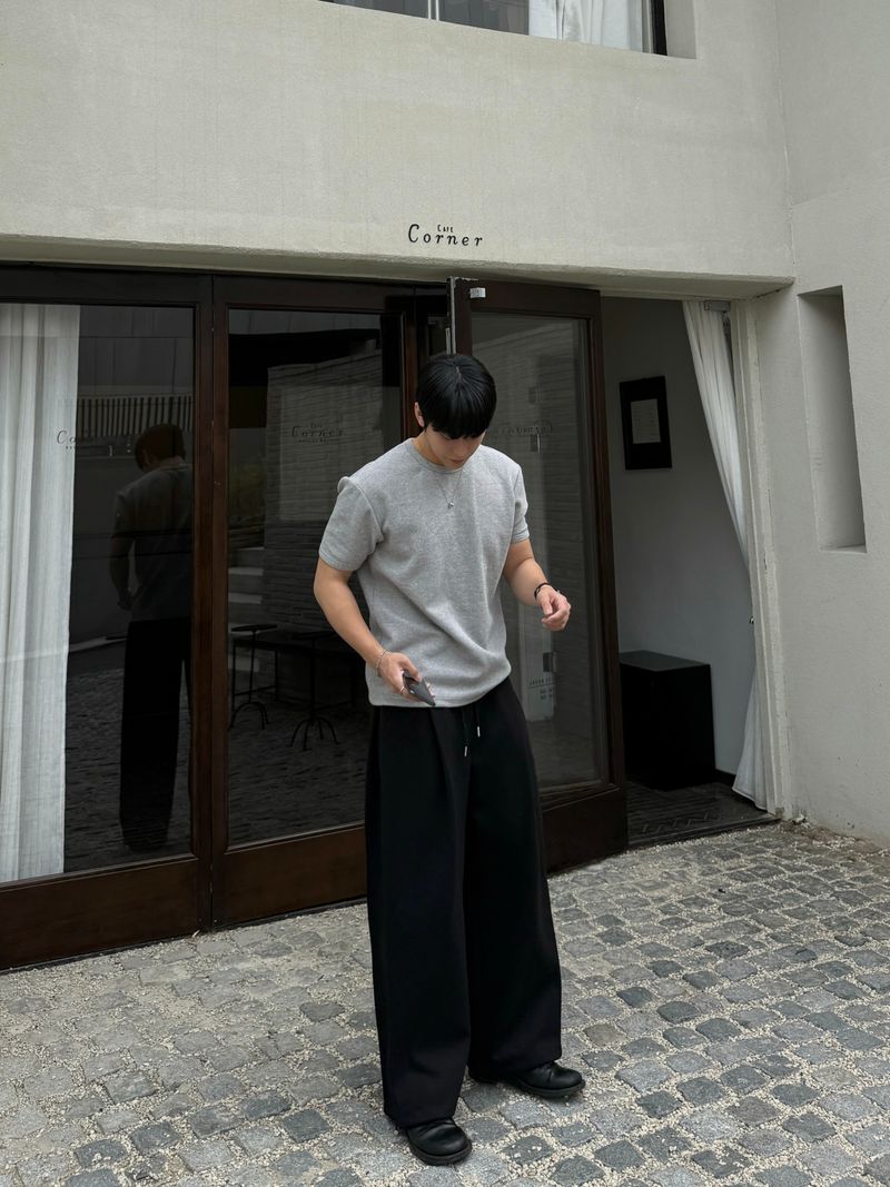 Straight wide sweatpants