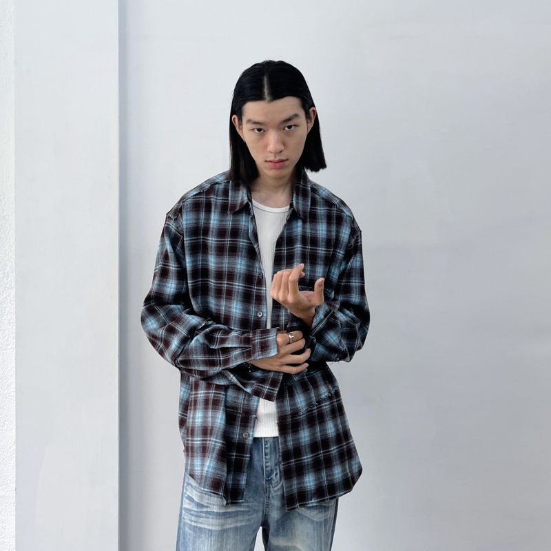 Patchwork Check Shirt
