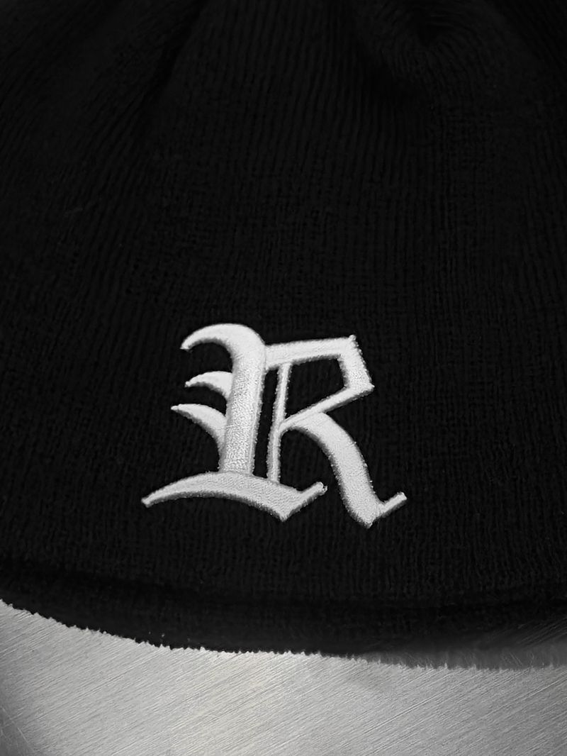 chrome R beanie