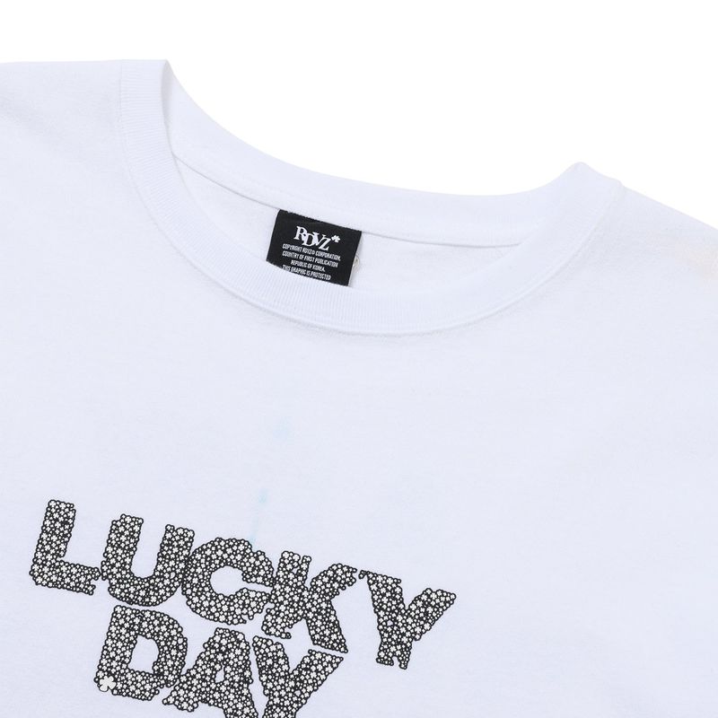 ラッキーデイクローバーT　ホワイト