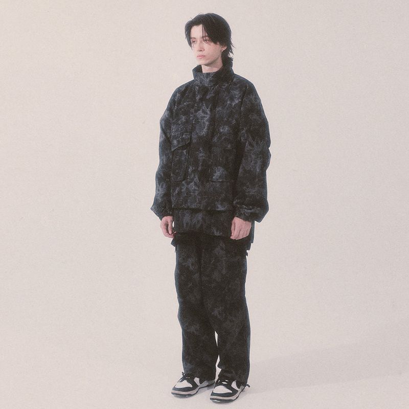 tie-dye crop jacket_black
