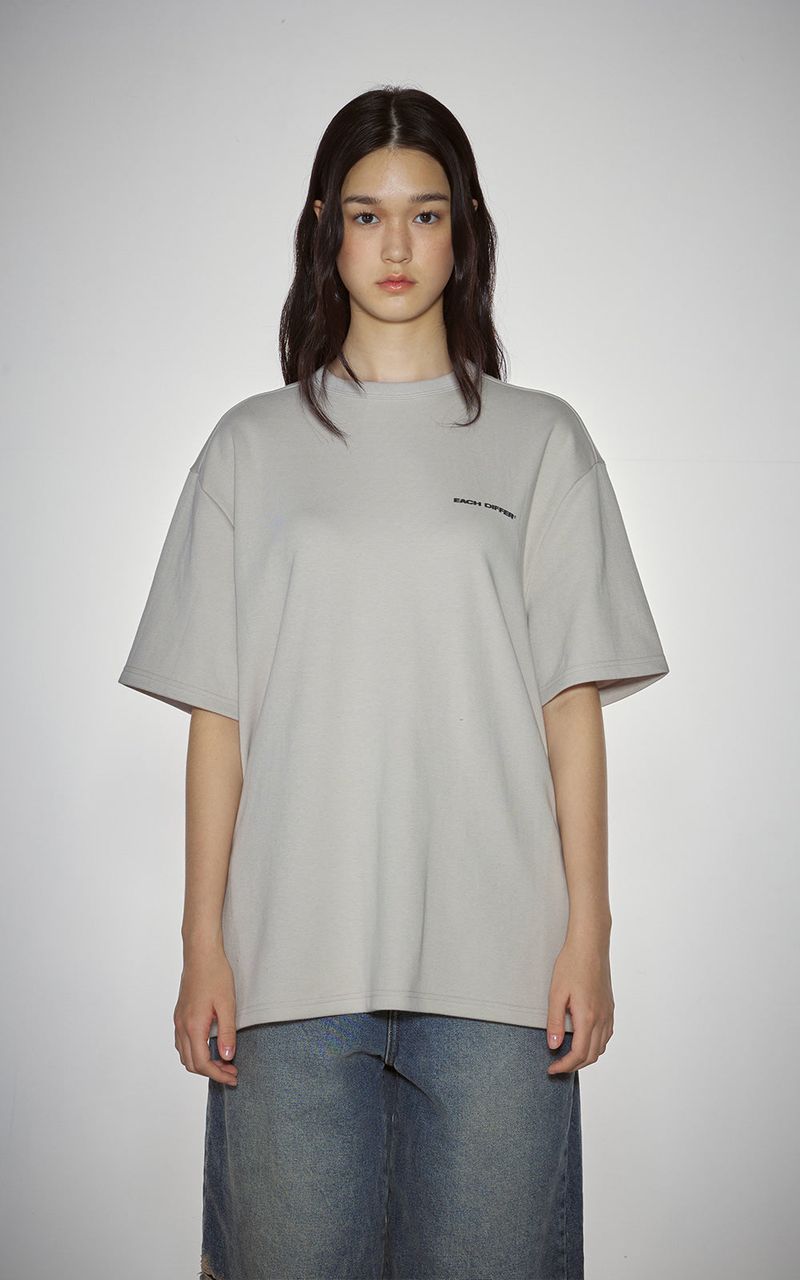 BLUR HEART T-SHIRTS_BEIGE