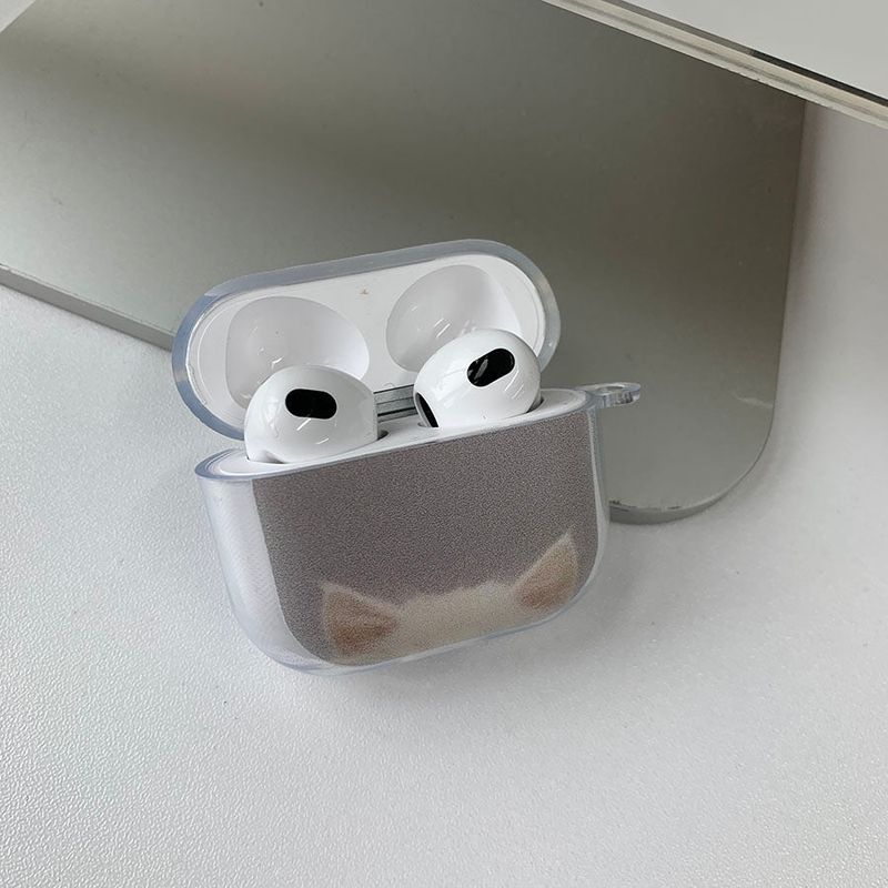Peep Ribbon Cat AirPods Case_Jelly