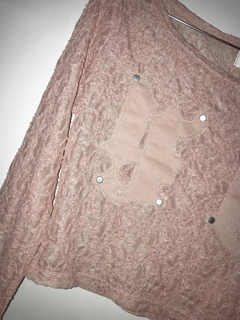 patch lace crop top (3 color)