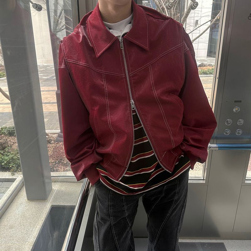 ASCLO Viper Stitch Leather Jacket (8color)