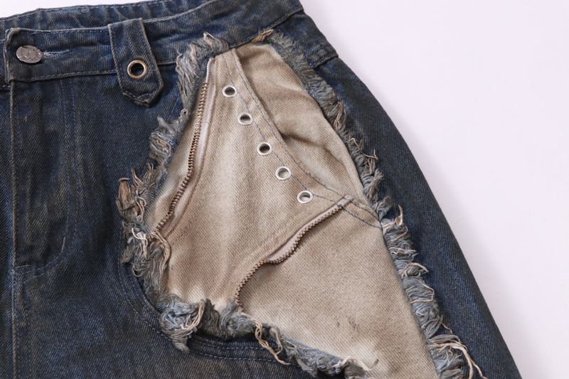 Hunter Eyelet Denim Wide Pants