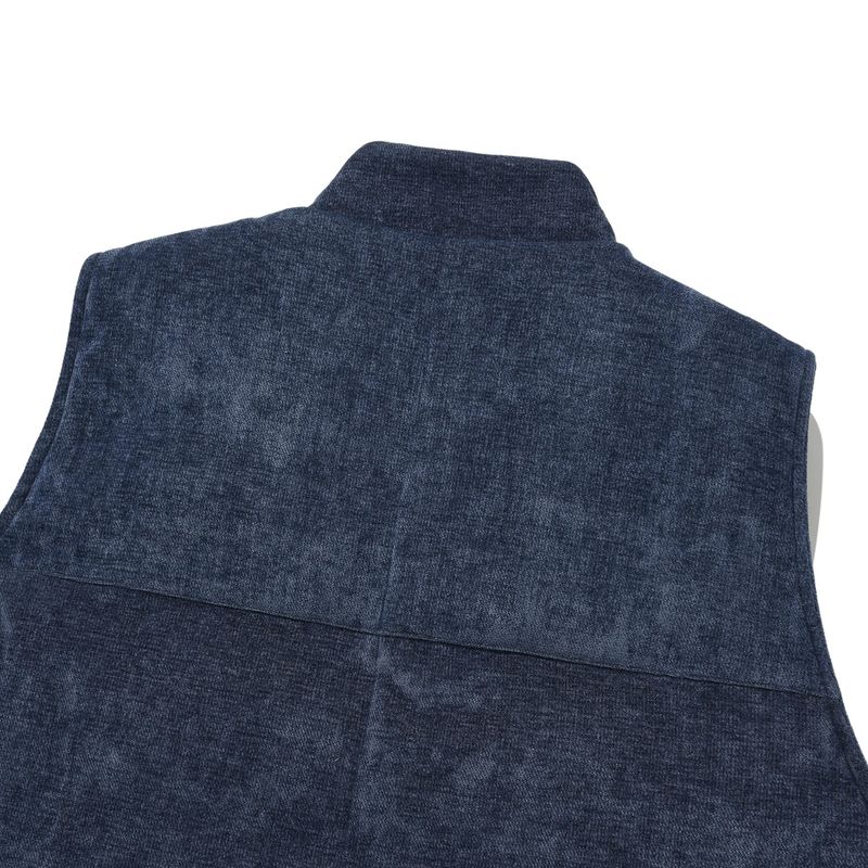 Velvety padded vest / Dark blue
