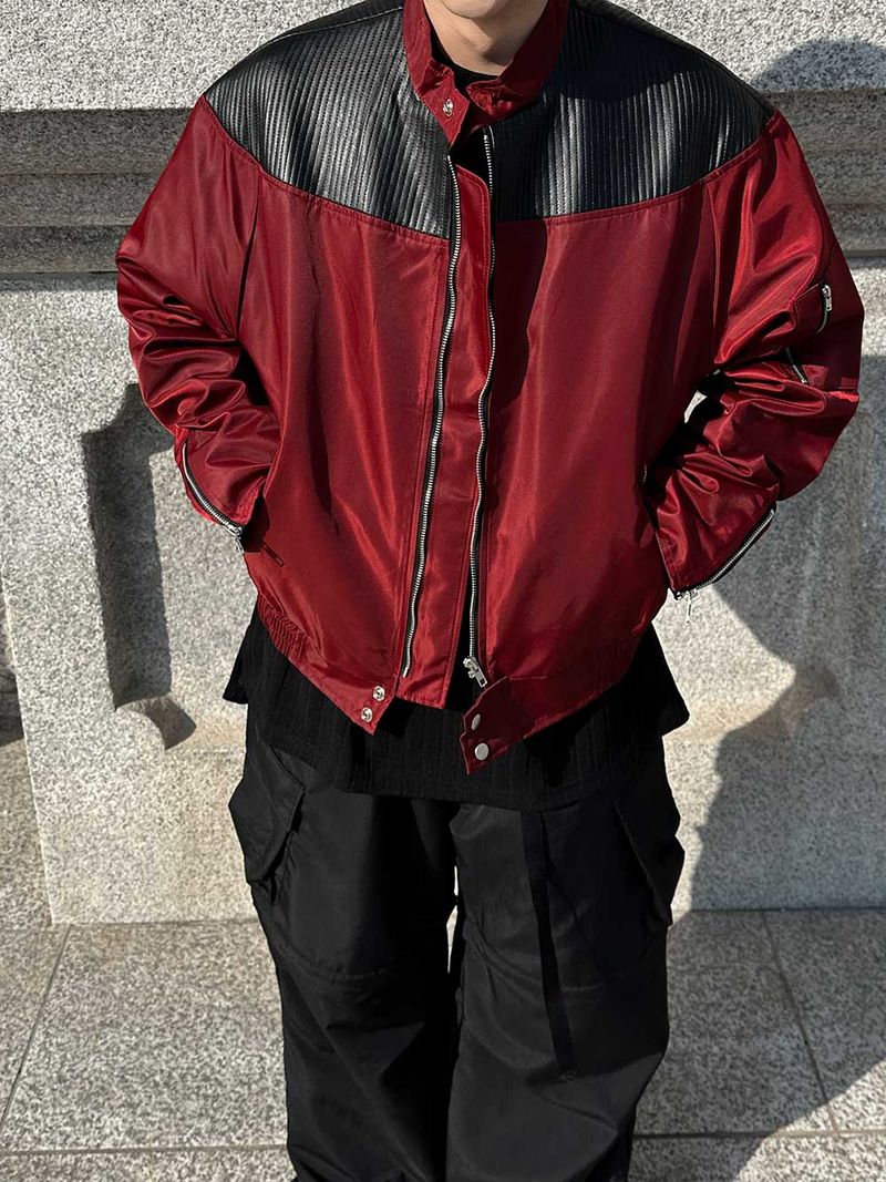 ASCLO（エジュクロ）の「[A-O9896] ナイロンバイカージャケット (3色)（Jackets/Outerwear）」