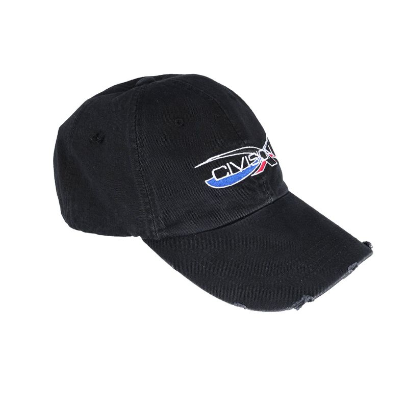 CYCLE CAP WASHED BK