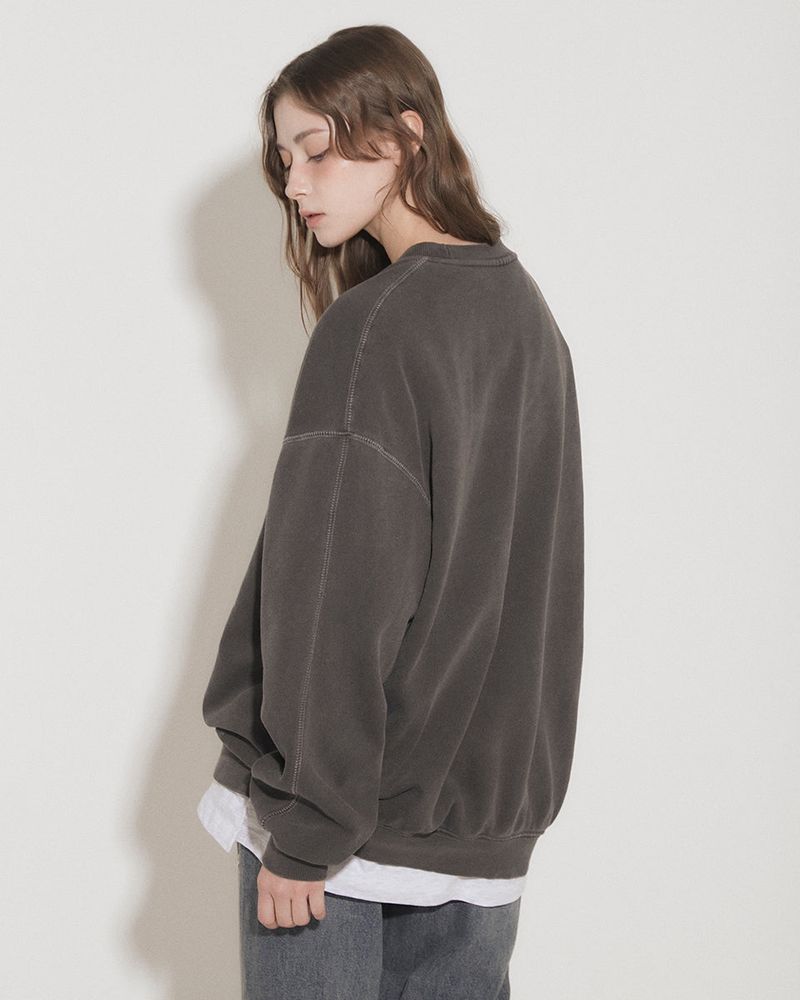 SNOW LEOPARD PRINT SWEATSHIRT [brushed] [BLACK]
