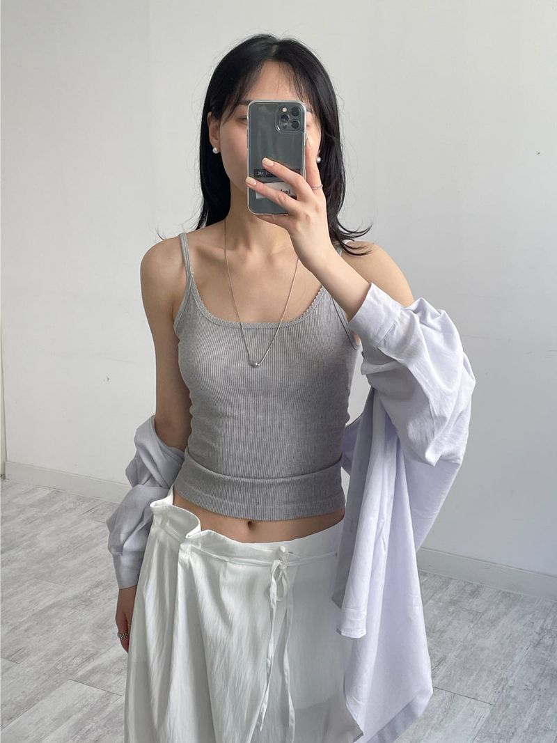 INCHANT ME(インチャントミー)の「Lace Ribbed Bra Top Sleeveless(Tops)」