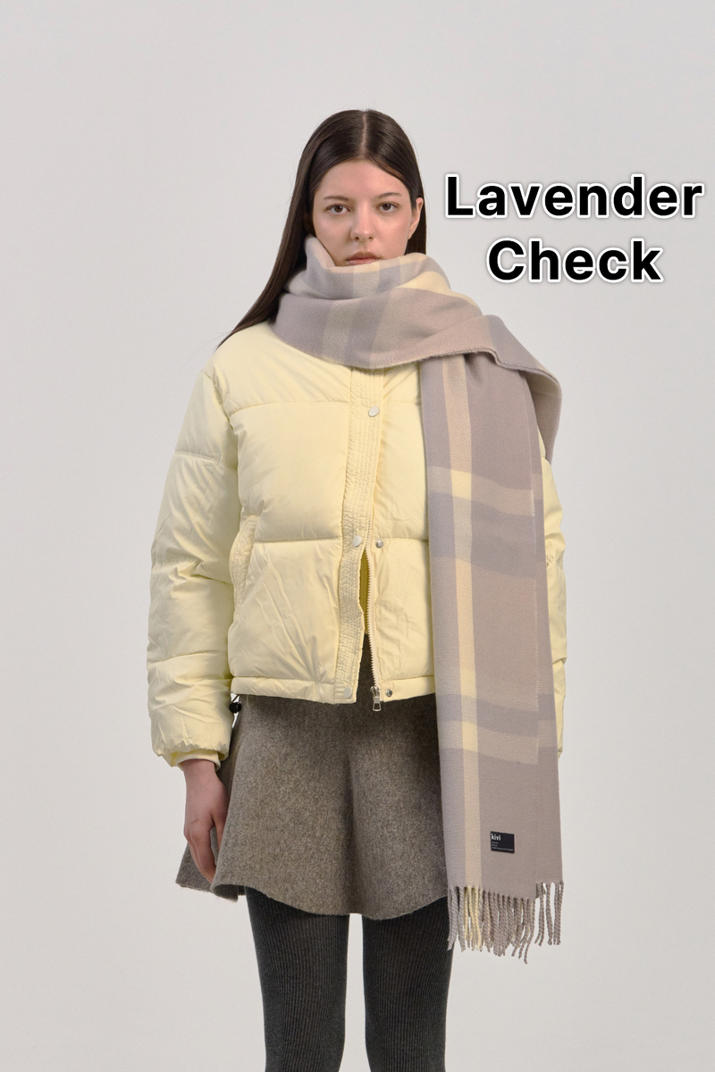 Checked muffler winter scarf (12COLOR)