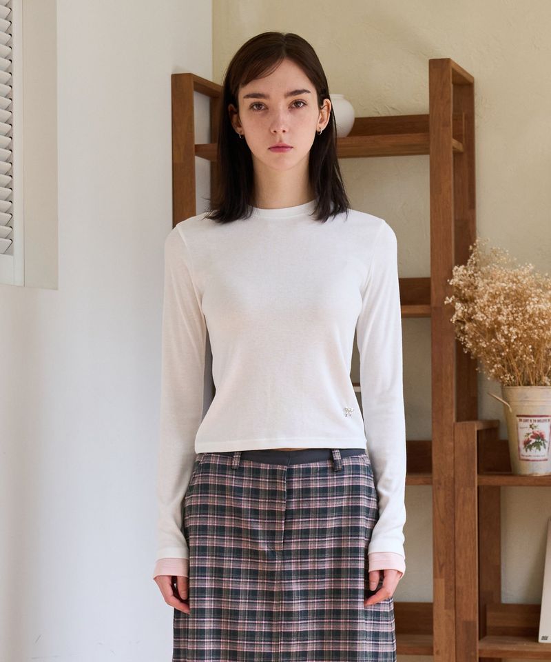 MADPINK（マッドピンク）の「RIBBON POINT T IVORY（Tops）」