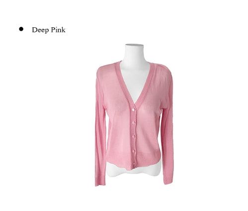 Saku Ribbed See-Through Knit Cardigan