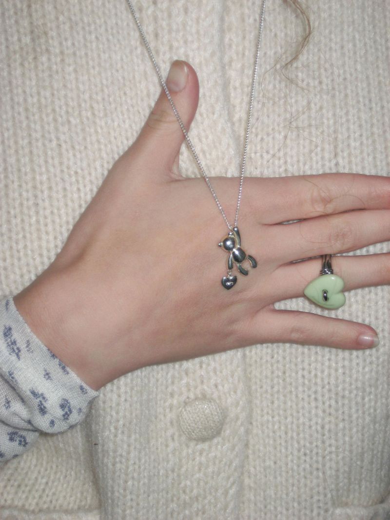[925Silver] Bear hug necklace