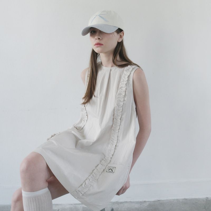 Sky Blue/Cream Pigment Ribbon Cap