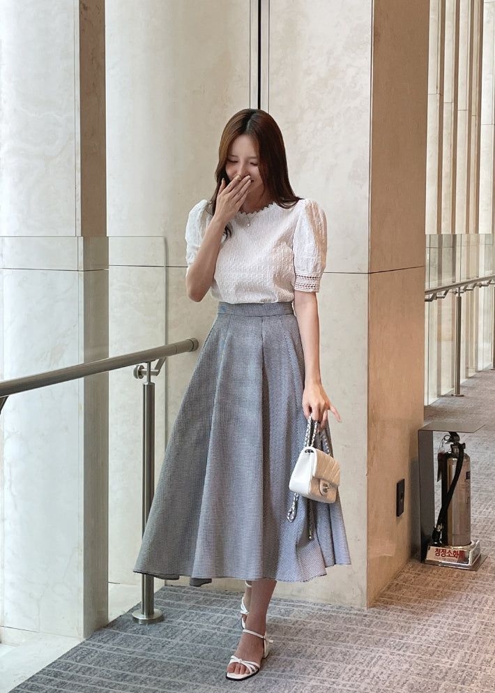 Charlene Jacquard Puff T-Blouse