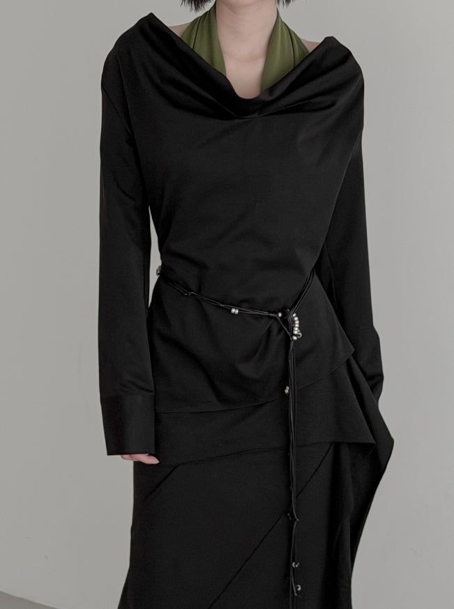 Ab Cowl Neck Blouse