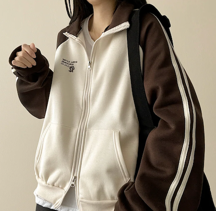 Gling Track Two Way High Neck Zip-Up [Fleece]