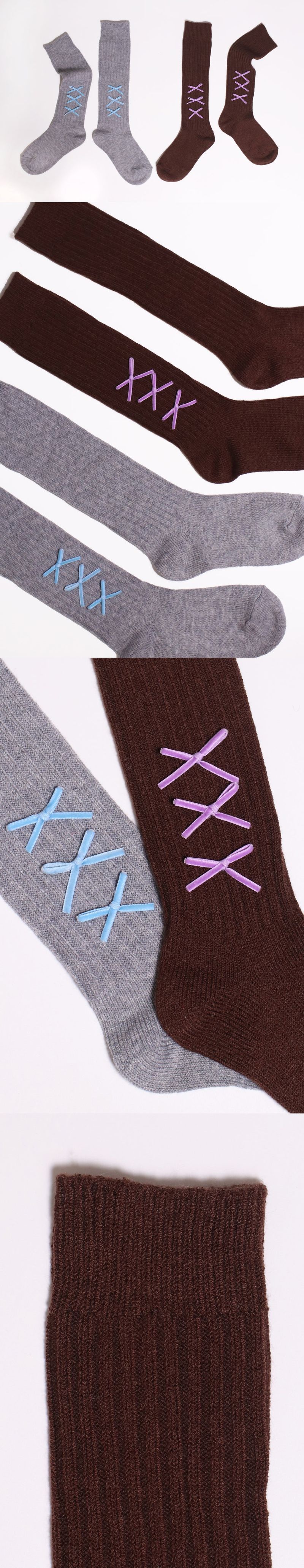 wool ribbon socks (2colors)