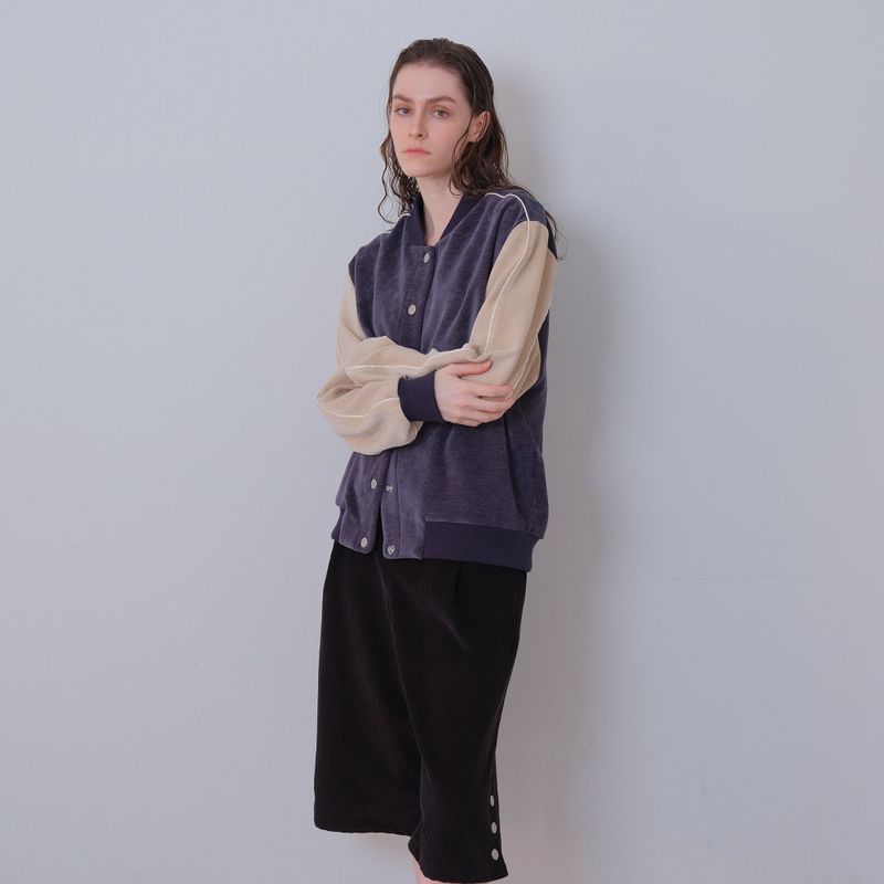 Navy/Cream Two Tone Varsity Jacket