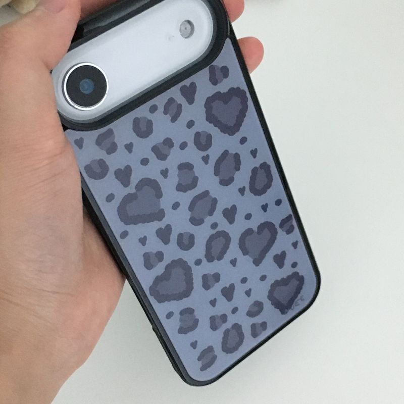 F.heart leopard case (navy)
