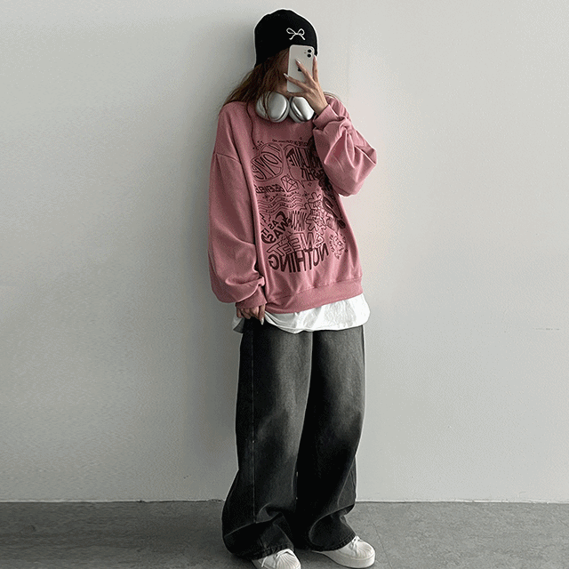 hijjoo（ハイチュー）の「リンギグラフィックスウェットシャツ (4 colors)（トップス）」