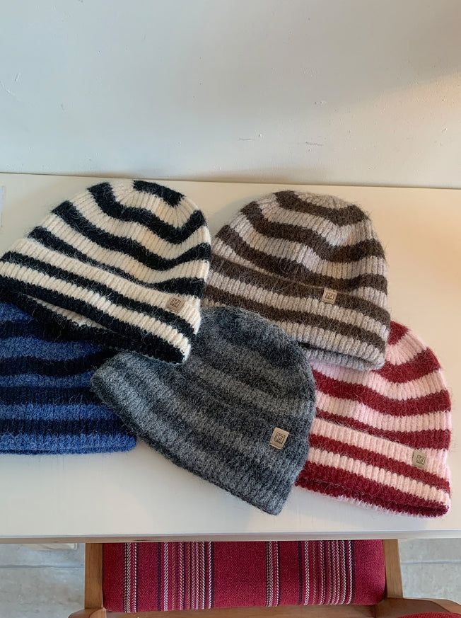 Kemat Stripe Knit Beanie