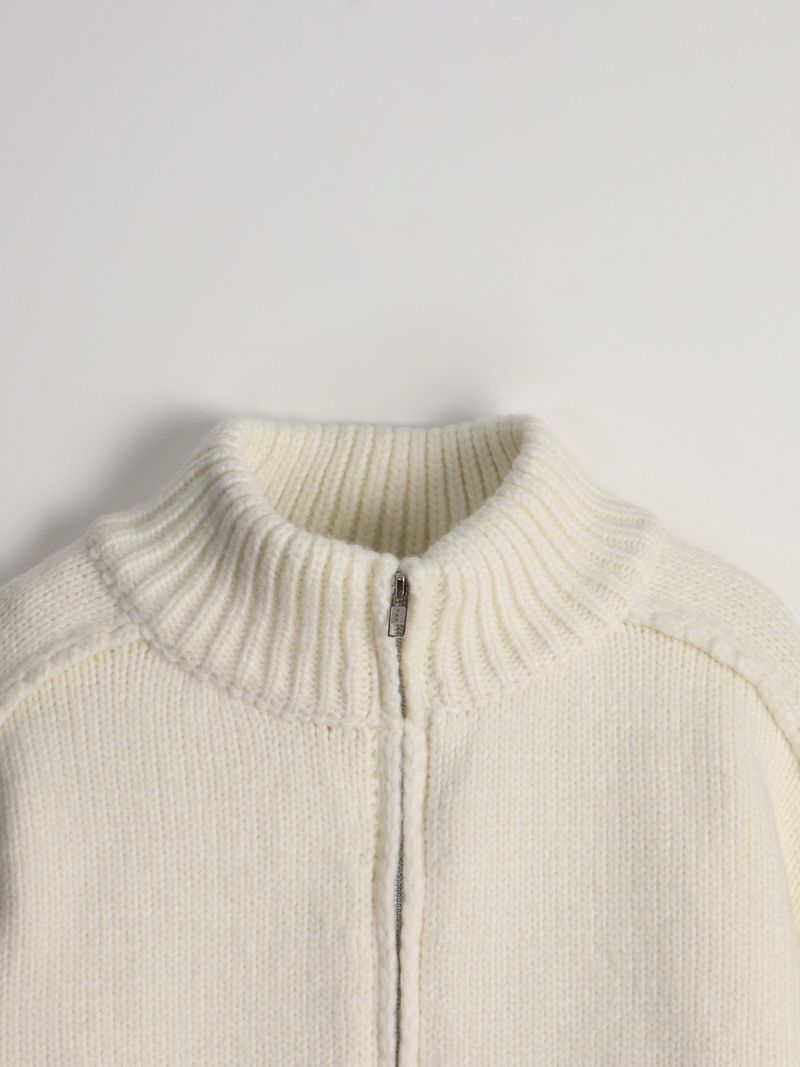 Knit Padded Zip-Up Ver2 6COLOR