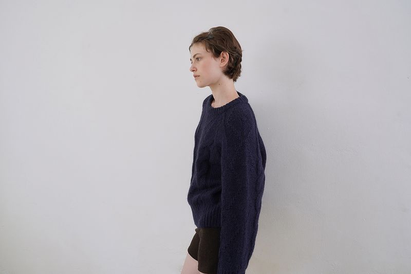 Ribbed knit shorts_brown