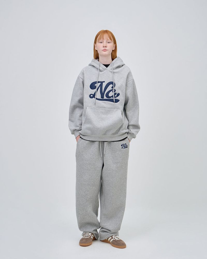 UNDERLINE LOGO SWEAT PANTS - GRAY